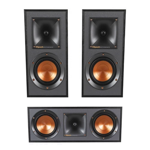 Klipsch R-41M Bookshelf Speakers (Pair) and R-52C Center Channel Home Theater Bundle