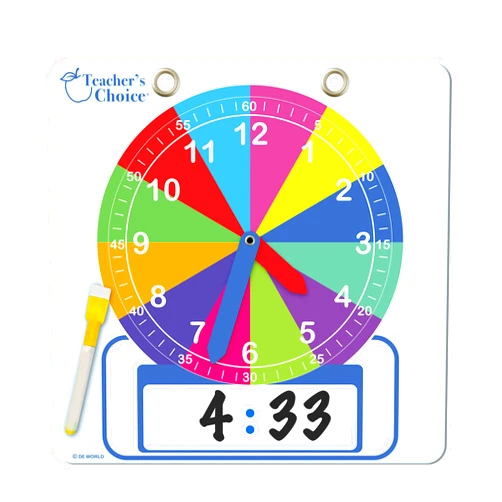 Teacher's Choice Writable Dry Erase Learning Clock | Large 12