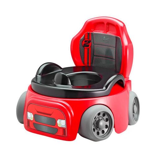 The First Years Training Wheels Racer Potty Training Toilet - Race Car Training Potty - Includes Detachable Toddler Toilet Seat and Kids Potty - Ages 18 Months and Up