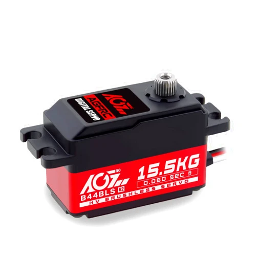 AGFRC 15.5KG Low-Profile High-Torque Steering-Servo - Brushless Digital Metal Gear RC Servo for 1/10 1/12 RC Car Truck Planes (B44BLS V2)