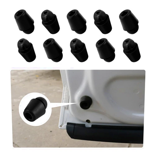 Bestmoy 10PCS Car Door Shock Absorber, Rubber Bumper Stopper Pads for Front and Rear Doors, Universal Vehicle Door Side Cushion Guards (Black)