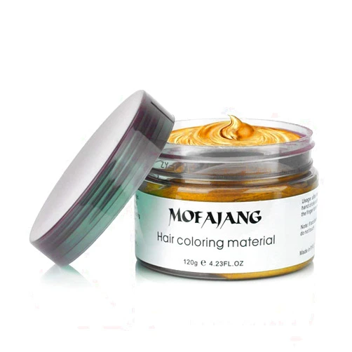 AVON NYKKOLA 2020 Hair Wax Dye Styling Cream Mud, Natural Hairstyle Color Pomade, Washable Temporary Modeling DIY Hair Color Dyes, Party Cosplay (Gold)