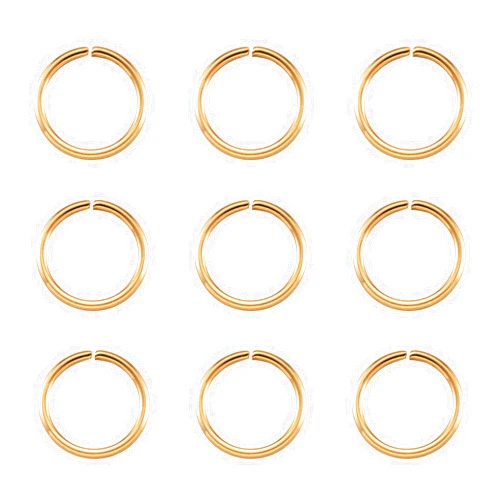 Craftdady 500pcs 8mm Gold Open Jump Rings Close but Unsoldered O Ring Connector 0.8mm Thick