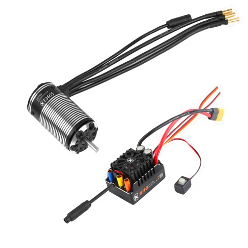 XC E3665 & E10 Sensored Brushless Motor and ESC Combo for RC Car,2-4S Lipo,IP67 Water Proof,Applicable to: 1/10 Short Course,Trucks,Monster (2500KV+E10 XT60)