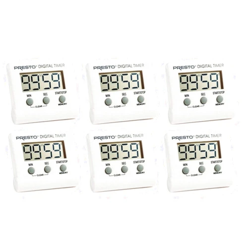 Presto 04213 Electronic Digital Timer 6 Pack