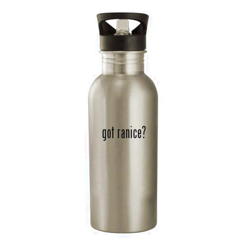 Knick Knack Gifts got ranice? - 20oz Stainless Steel Water Bottle, Silver