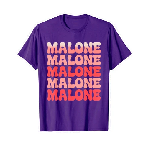 Name Malone Retro Vintage Vintage Malone Name Retro Style Classic Men Women Kid T-Shirt