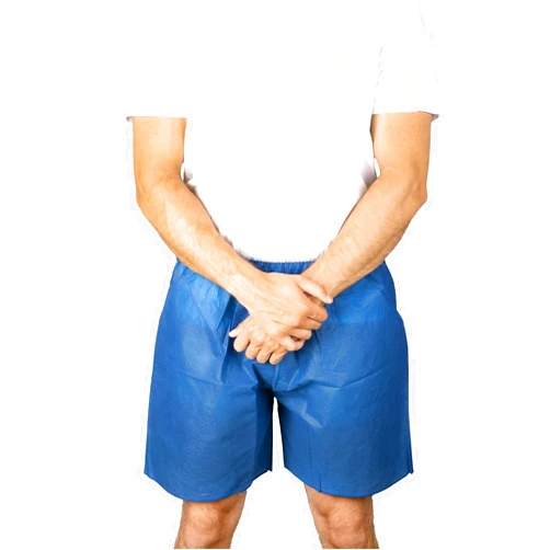 Dukal 360 Patient Exam Wear, Short, Non-Sterile, Unisize, Dark Blue (10 Bags of 5) (Pack of 50)
