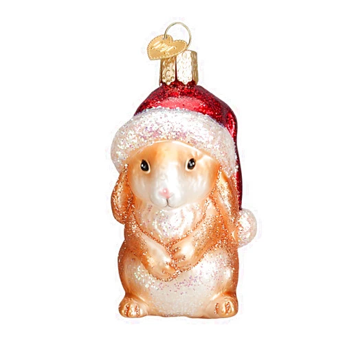 Old World Christmas Ornaments Standing Christmas Bunny Glass Blown Ornaments for Christmas Tree