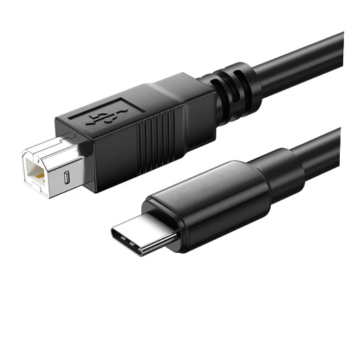 HUYADZ USB B to USB C Printer Cable 6ft, USB C High Speed Printer Cord, MIDI Cable for MacBook Pro/Air, HP, Epson, Canon, Brother, Lexmark, Xerox Printers and Scanner
