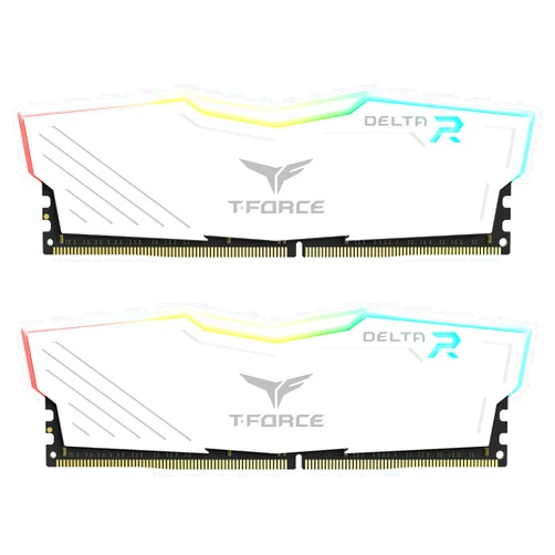 TEAMGROUP T-Force Delta RGB DDR4 16GB (2x8GB) 3600MHz (PC4-28800) CL18 Desktop Gaming Memory Module Ram TF4D416G3600HC18JDC01 - White