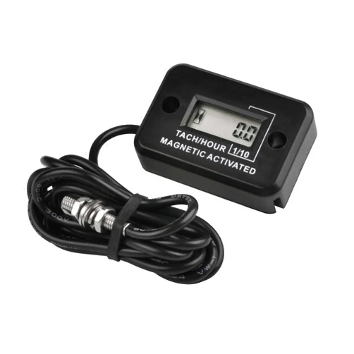 NInE-ROnG LCD Digital Magnetic Activated Tachometer Hour Meter,Rotating Shaft Hours Meter,Use for Diesel/Gas Engine Motor,Compressors,Motors,Generator or a Host of Other Equipment