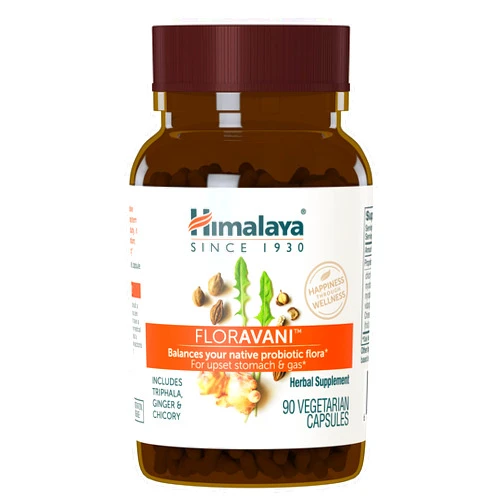 Himalaya FlorAvani, Balances Your Probiotic Flora, for Digestion, Gas, Nausea & Heartburn Relief, 271 mg, 90 Capsules, 1 Month Supply