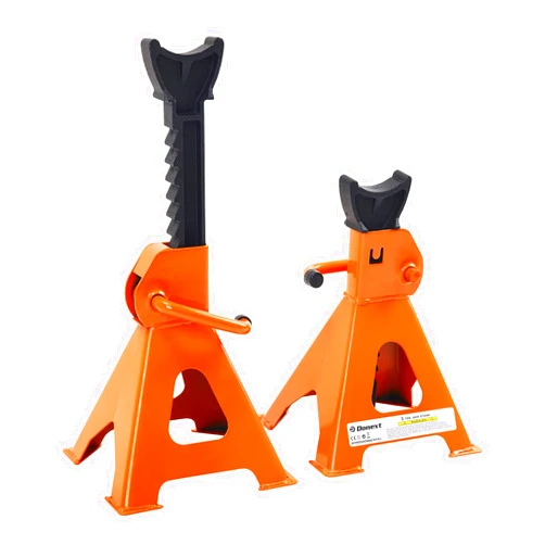 Donext Jack Stands 3 Ton (6,500 lb) Capacity Steel, 1 Pair Orange Lifting Stand Adjustable Jack Stands