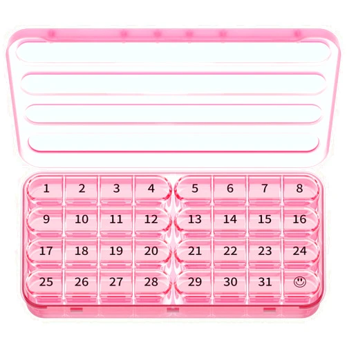 Zoksi Monthly Pill Organizer 1 Time a Day, 30 Day Pill Box Organizer Once a Day, One Month Large Pill Case for Travel, 31 Day Daily Medcine Container for Vitamins, Supplement & Medication (Pink)