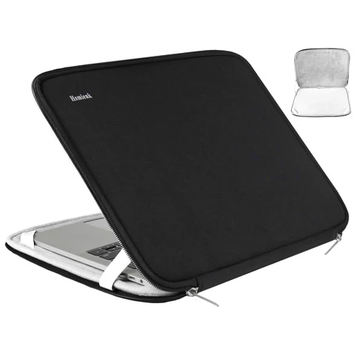 Hsmienk Laptop Sleeve, 15.6 Inch, Durable Shockproof Protective Cover, Compatible with HP, ASUS, Lenovo, Acer, Notebook, Computer, Black