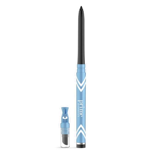 PRIME PROMETICS PrimeEyes Glide Eyeliner for Mature Women – Water-Resistant, Long-Stay and Mess-Proof – Gel Cream Texture, Discreet Sharpener and Effective Smudger (Black)