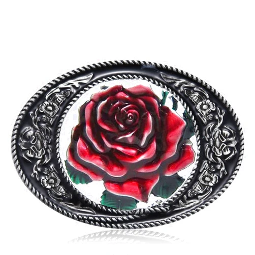 LYTOPTOP Belt Buckle for Women Men, Rose Western Texas Cowboy Cowgirls Belt Buckles for Christmas Halloween