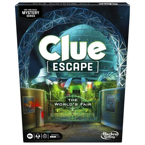 Hasbro Gaming Clue Escape: The World’s Fair Board Game | Escape Room 1-Time Solve Mystery Games | Ages 10+ | 1 to 6 Players | 90 - 120 Mins.| Family Games
