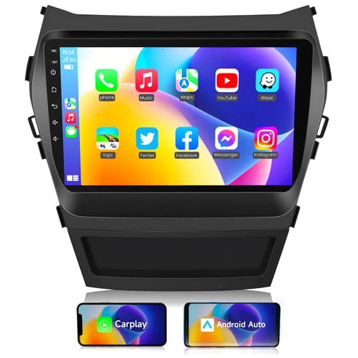 Fortdows Android 13 Car Stereo Radio for Hyundai Santa Fe IX45 2013 2014 2015 2016 2017 with Carplay&Android Auto, 9“Touchscreen DSP GPS BT FM/RDS WiFi SWC+Backup Camera