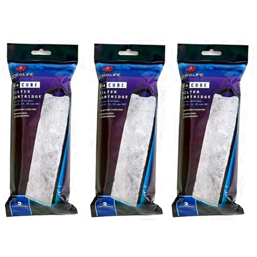 Coralife BioCube Original Filter Cartridge Replacements, 2-Pack (3X2 Pack)