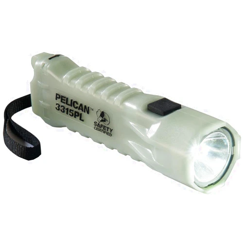 ColorCase Pelican Safety Approved 3315PL Flashlight. Glow in The Dark photoluminescent Body.