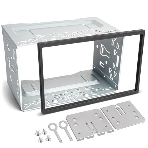 NuIth Double Din Installation Kit, Double Din Radio Mount Cage Bracket for Volkswagen 1998-2009, Double DIN Stereo Cage with Metal Frame for DVD Players, ISO, CD, GPS Navigation