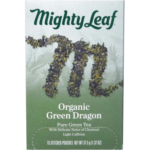 Mighty Leaf Tea Organic Green Dragon Hand-Stitched Tea Bags, 15 ct