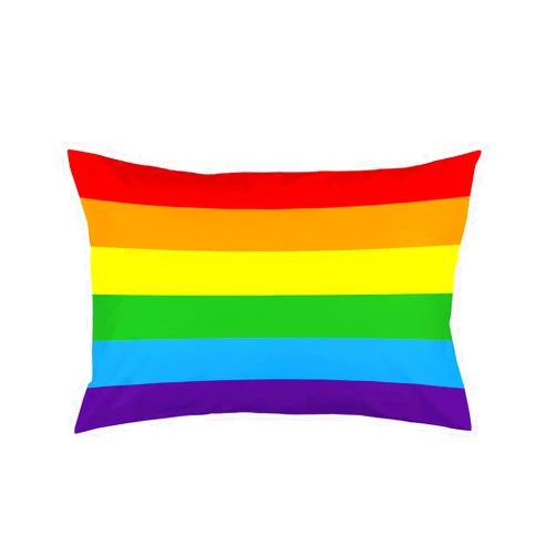 EKOBLA LGBT Gay Pride 6 Stripe Rainbow Pillowcases Pillows Covers Cases Bedroom Decor Decoration Rectangle Two Sides Printed 20x30 Inch Hotel,Cafe,Car,Sofa Throw Pillow Case Cushion Cover