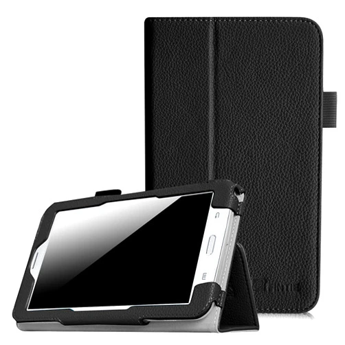 Fintie Folio Case for Samsung Galaxy Tab E Lite 7.0 2013 (Model SM-T110/T111/T113), Slim Fit Folio Stand Leather Cover, Black