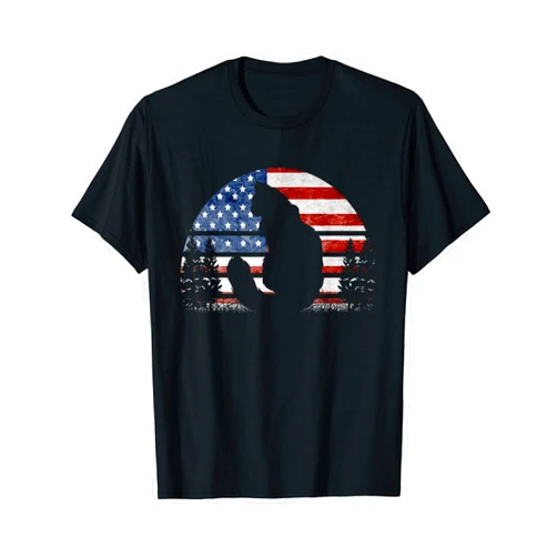Retro Cat Kitty 4th of July American USA Flag American Flag Cat Kitty Patriotic 4th Of July Kitten Lover T-Shirt