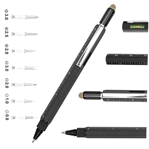 Penyeah Father's Day Gifts for Dad Husband, Cool Gadgets for Men, Penyeah 11-in-1 Multi Tool Pen with Mesh Stylus,Screwdrivers,Level,Ruler,Sim Pin Eject Tool