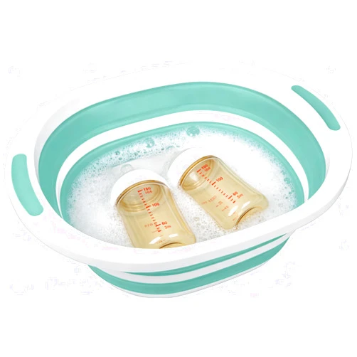 Seropy Collapsible Wash Basin for Baby Bottles, Cutting Board for Kitchen, BBQ Prep Tub for RV Home Foldable Dish Pan for Kitchen Sink, Ice Beverage Tubs Cleaning Supplies for Outdoor Camping Veggies Washing