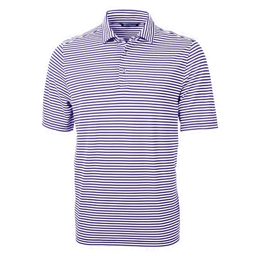 Cutter & Buck Short Sleeve Virtue Eco Pique Stripe Recycled Mens Big and Tall Polo