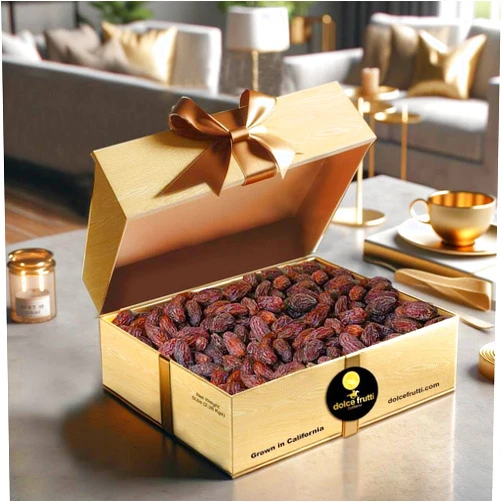 Dolce frutti California Dolce Frutti Organic Medjool Dates | 5 Lbs Box | Grown in California | Naturally Sweet, No Gluten| Rich in Potassium & Energy