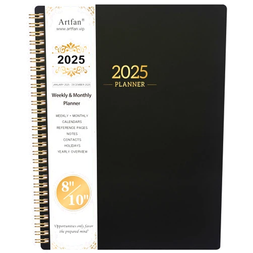 Artfan Planner 2025 - Planner/Calendar 2025, Jan.2025 - Dec.2025, 2025 Planner Weekly and Monthly with Tabs, 8