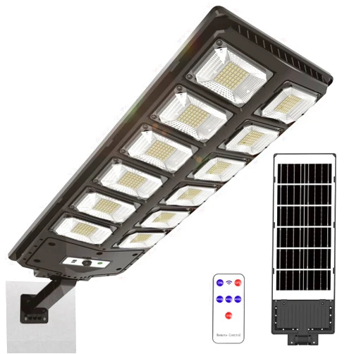 WERCHTAY Solar Street Lights Outdoor Waterproof, 6500K 10000LM Solar Street Light, 504LEDs Solar Parking Lot Lights Solar Powered Street Light Dusk to Dawn, Solar Flood Light for Yard, Deck, Garden