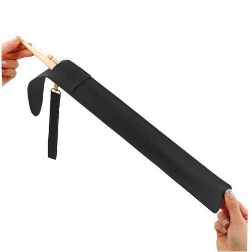 KITANIS Drum Stick Bag,Portable Drumstick Bag & Case,PU Leather Drumstick Holder for All Drumsticks and Percussion MalletsGift for Drummer Teens(Black)