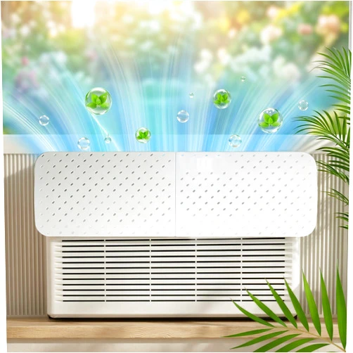 Peachbasket AirFlow Pro Cool & Pure Window Air Conditioner Deflector with Negative Ion Purifier, Adjustable AC Vent Deflector for Mini Split & Window Units, Universal ABS Air Vent Deflector to Prevent Direct Blow