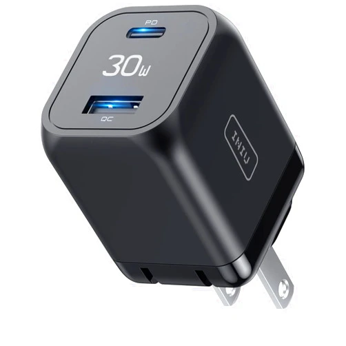 INIU USB C Charger, INIU 30W PD QC 3.0 Dual Port Type C Charger Fast Charging Block, USB C Wall Charger with Foldable Plug for iPhone 16 15 14 13 12 Pro Max Samsung S22 S21 Note 20 iPad Pro Google AirPods