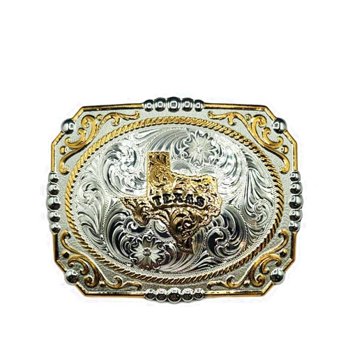 Montana Silversmiths State Of Texas Cowboy Cameo - Acc Buckle