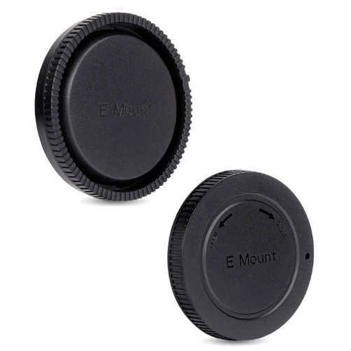 JJC E-Mount Body Cap & Rear Lens Cap Cover Kit for Sony A7 A7II A7III A7IV A7S II III A7R II III A7RIV A7RV A7CR A7C II A6700 A6600 A6400 A6300 A6100 A6000 ZV-E10 II ZV-E1 & More Sony Camera & Lens