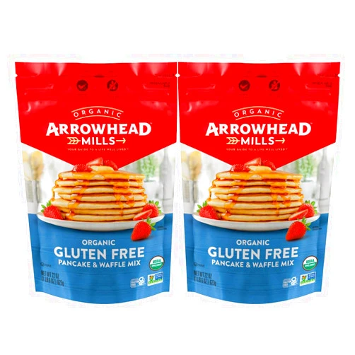 Palatize Arrowhead Mills Organic Pancake and Waffle Mix, 22 oz - Palatize Pack of 2