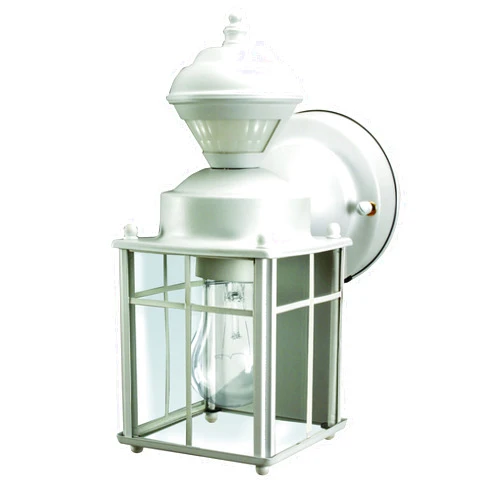 Heath Zenith Heathco HZ-4132-MW White Bayside Mission Style Motion Activated Lantern, Bulb Not Included