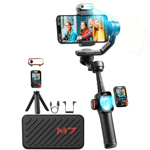 hohem iSteady M7 Gimbal Stabilizer for iPhone, Phone Gimbal with AI Tracking, 1.4