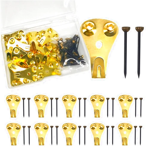 ZDwfDc 20PCS 50lbs Heavy Duty Picture Hangers Picture Frame Hooks with Nails for Hanging Pictures, Clock, Mirror, Painting Hook Heavy Duty