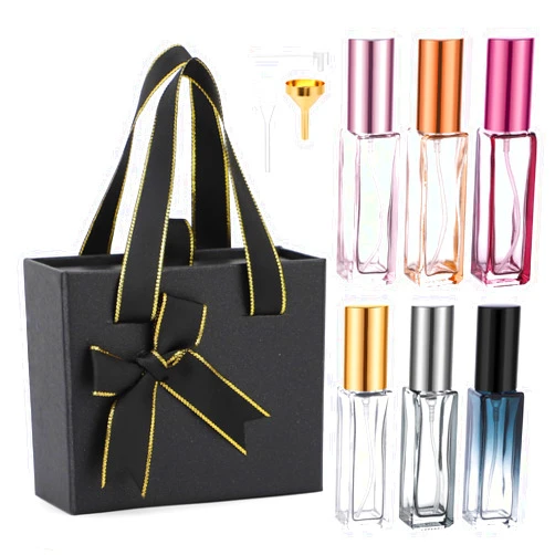Segbeauty Travel Perfume Bottle Refillable, 6pcs 10ML Glass Perfume Atomizer with Gift Box, Empty Travel Cologne Sprayer Set Pocket Perfume Dispenser Mini Spray Bottle for Perfume Toiletries Cosmetic