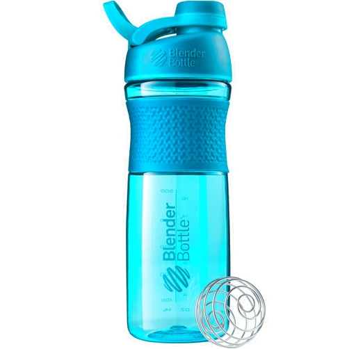 BlenderBottle SportMixer Shaker Bottle Perfect for Protein Shakes and Pre Workout, 28-Ounce, Teal