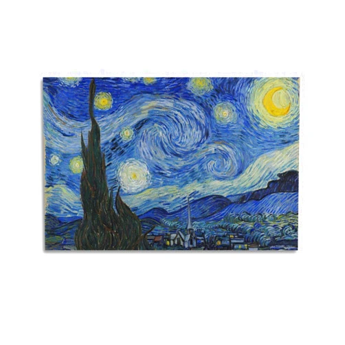 NJYXART Starry Night Poster Van Gogh Art Poster Vintage Artist Poster Poster Decorative Painting Canvas Wall Posters and Art Picture Print Modern Family Bedroom Decor Posters 12x18inch(30x45cm)
