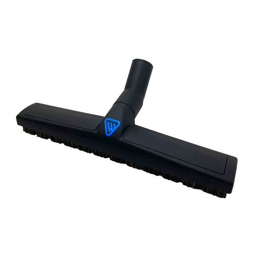 Wessel-Werk Deluxe Vacuum Floor Brush, Multi-Surface Vacuum Brush Attachment with 360° Swivel Neck, Soft Rubber Wheels, and Horse Hair Bristles Brush Nozzle (D 360-14 inch Brush, 1-1/4